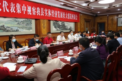 在平省、市人大代表集中视察平远县实体经济发展壮大情况