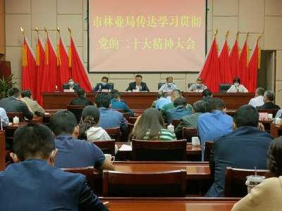 市林业局召开专题会议，学习贯彻党的二十大精神：以党的二十大精神引领梅州林业高质量发展