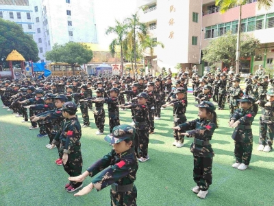 点燃萌娃“强军梦”！兴宁市新太阳幼儿园开展国防教育活动