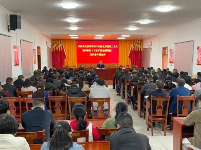 洪国华到刁坊镇宣讲党的二十大精神和专题辅导《习近平谈治国理政》第四卷