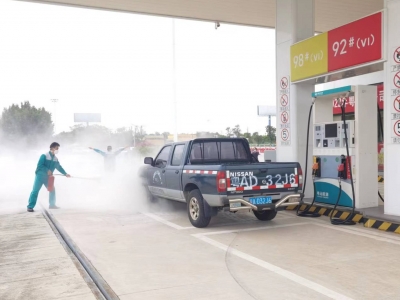 以演促防！横陂高速服务区开展加油站车辆着火事故应急演练