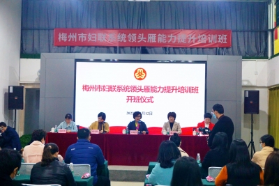 线上线下同步开启！梅州市妇联系统领头雁能力提升培训班开班
