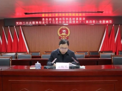 凌晓文到大埔县高陂镇宣讲党的二十大精神和专题辅导《习近平谈治国理政》第四卷