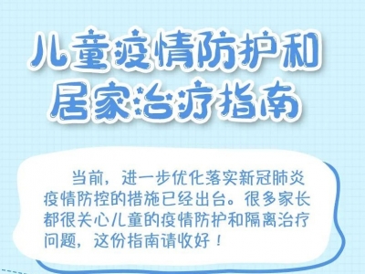 超实用！儿童疫情防护和居家治疗指南