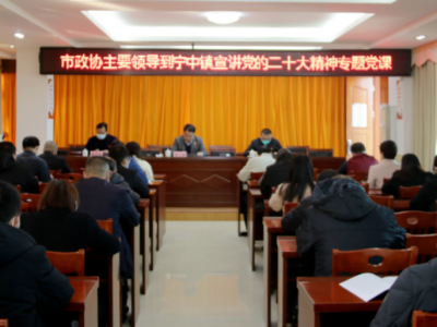陈日新到宁中镇宣讲党的二十大精神专题党课