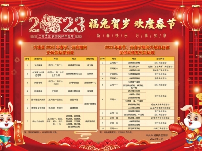 活动安排表都在这了！这个新春，大埔喊你“出来料”