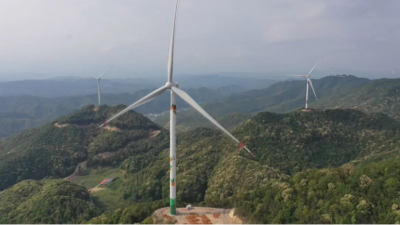 吸风吐电！平远茅坪（泗水）风电项目29台风电机实现全容量并网发电