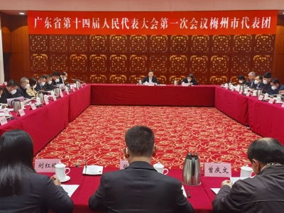 马正勇推选为省十四届人大一次会议梅州代表团团长，王晖钟秀堂吴特宏为副团长