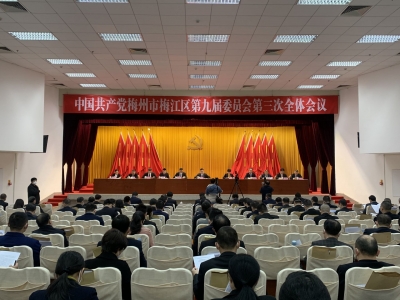 中共梅州市梅江区委九届三次全会召开