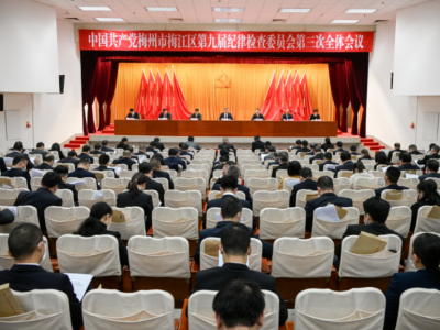 梅江区纪委九届三次全会第二次大会召开：深入学习贯彻党的二十大精神 坚定不移推进全面从严治党向纵深发展