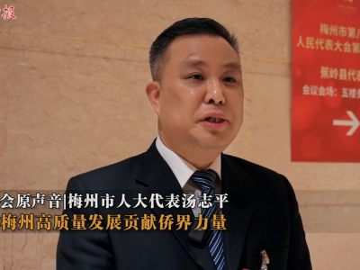 两会原声音丨市人大代表汤志平发言：为梅州高质量发展贡献侨界力量