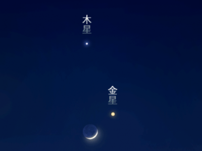 22日天宇有好戏：金星伴蛾眉，新月抱旧月