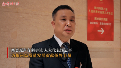 两会原声音丨梅州市人大代表汤志平：为梅州高质量发展贡献侨界力量