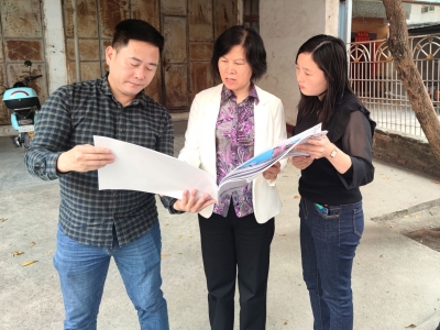 李利平率队到梅县区程江镇挂点社区督导创建全国文明城市工作