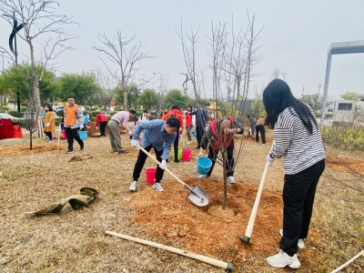 春风十里 正“植”有你！他们联合开展义务植树活动，共建美丽家园~