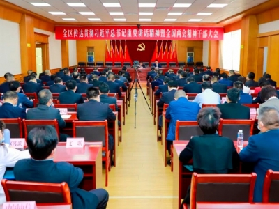 梅县区召开传达贯彻习近平总书记重要讲话精神暨全国两会精神干部大会