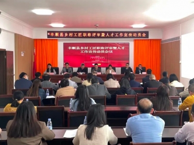 丰顺县举办乡村工匠职称评审暨人才工作宣传动员会议