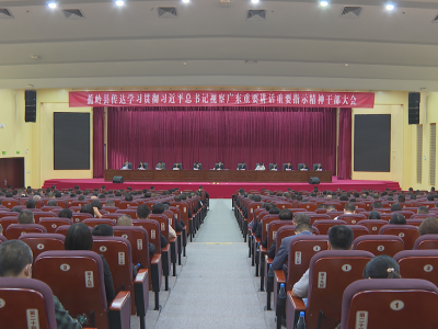 蕉岭传达学习贯彻习近平总书记视察广东重要讲话重要指示精神干部大会召开