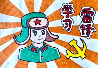 龙坪小学张翊宸 | 学习雷锋宣传画