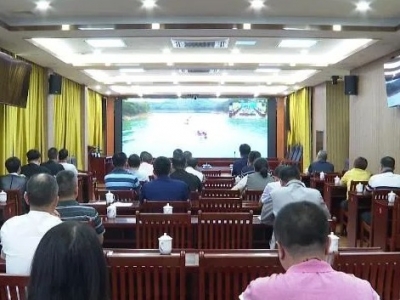 大埔县组织收听收看2023年梅州市防汛抢险应急演练视频观摩会议