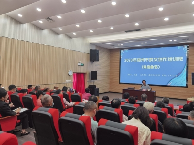 邀请国家级专家授课！2023年梅州市群文创作培训班（戏剧曲艺）举行