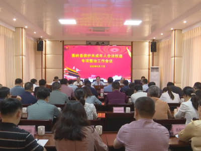 蕉岭县保护未成年人合法权益专项整治工作会议召开