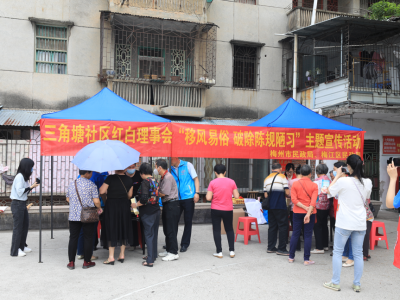 梅江区民政局扎实开展“移风易俗、破除陈规陋习”主题宣传活动