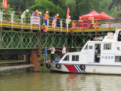 梅州市水上搜救分中心举行防汛应急演练