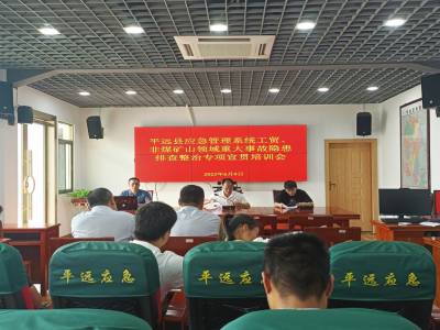 平远召开应急管理系统工贸、非煤矿山领域重大事故隐患专项排查整治2023行动宣贯培训会