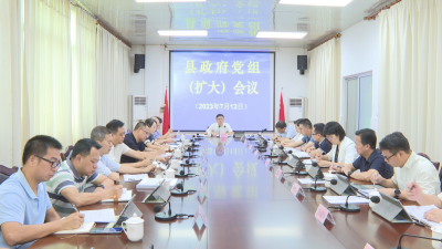 刘裕君主持召开县政府党组（扩大）会议和县政府常务会议，以“闯”的精神“创”的劲头“干”的作风推动经济高质量发展