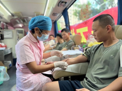 梅县区退役军人事务局组织开展2023年转业士官专场无偿献血活动