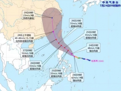 “杜苏芮”加强为强台风级！预计对梅州有严重风雨影响