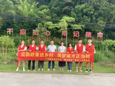 广东职业技术学院到大埔县高陂镇开展国家资助政策三下乡宣传活动
