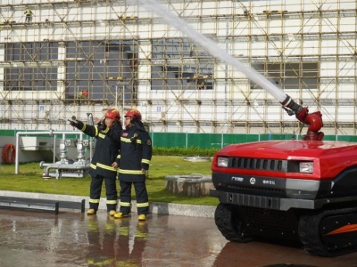 梅州消防组织开展危险化学品安全事故实战演练