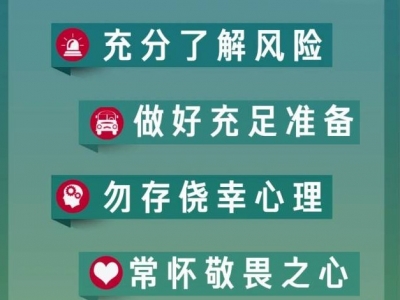 近期多起！关于野外游玩，这些真相要知道！