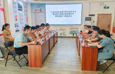 梅江区江南街道召开党建引领梅水路商圈经济“提质增能”专题座谈会