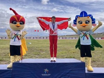 2023年东亚青运会女子200米决赛，梅州运动员夺银！