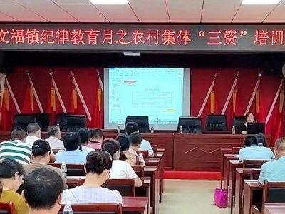 蕉岭县文福镇召开2023年纪律教育月活动之农村集体“三资”培训会