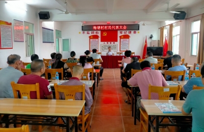 梅江区三角镇梅塘村开展村规民约示范村试点工作