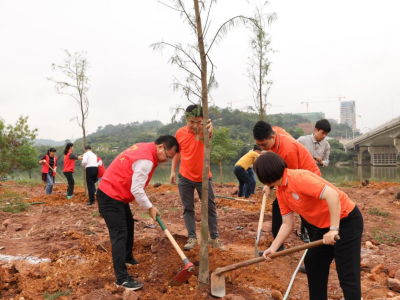 梅江区人大常委会机关联合开展共建绿美梅江植树造林活动
