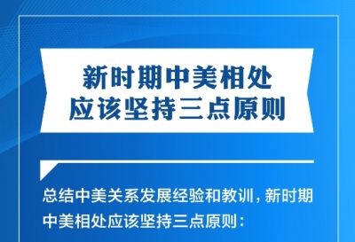 学习卡｜发展中美关系，习主席强调三点原则、四个方面、五根支柱