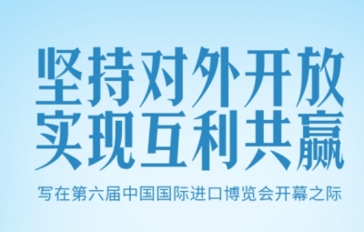 坚持对外开放 实现互利共赢——写在第六届中国国际进口博览会开幕之际