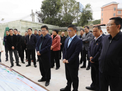 蕉岭县委常委会到广福镇调研并召开会议，发挥打造示范窗口“前沿阵地”作用，当好蕉岭推进“百千万工程”排头兵