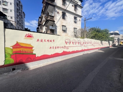 旧貌换新颜！梅江区杨桃墩社区体委宿舍破旧墙面焕然一新