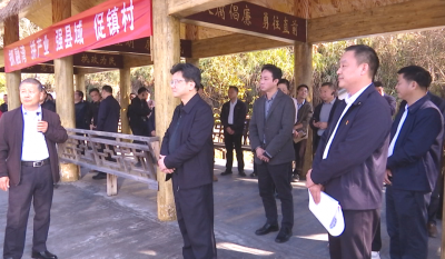 蕉岭县委常委会到蓝坊镇调研并召开会议：奋力在“百千万工程”赛道上比学赶超、奋勇争先