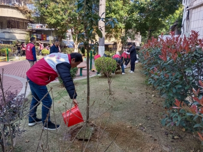 添绿正当时！梅江区江南街道大园社区开展政企联建植树活动