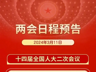 两会日程预告丨3月11日：十四届全国人大二次会议闭幕