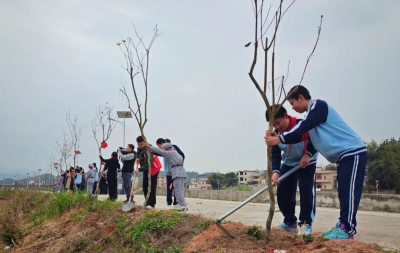 兴宁市示范“红领巾林”落地水口镇水洋村