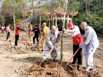 五华县委统战部开展“同心聚力绿美五华”植树活动