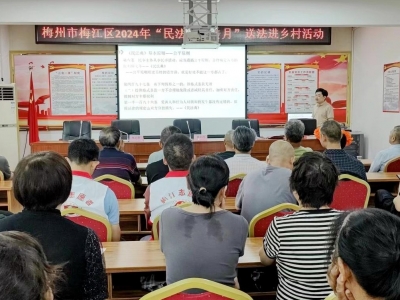 梅江区开展“民法典宣传月”送法进乡村活动